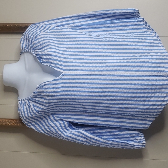 Roller Rabbit V Neck Lur Lucy Stripe Top - Picture 2 of 6